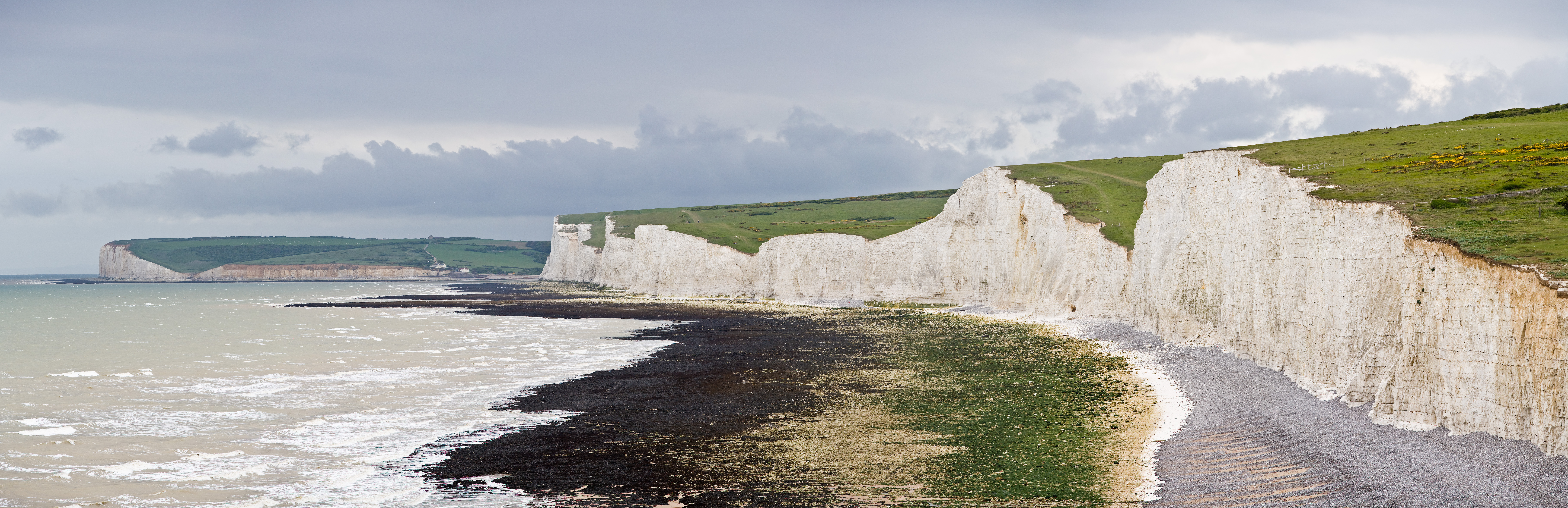 Seven Sisters Panorama East Sussex England May 2009