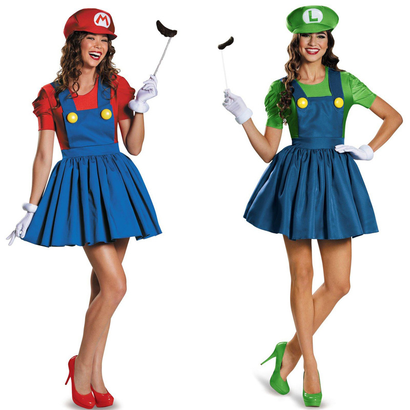 2016 New Adult Womens Sexy Halloween Party Super font b Mario b font Costumes font b